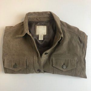 J.Jill Light Brown Leather Jacket Size Small